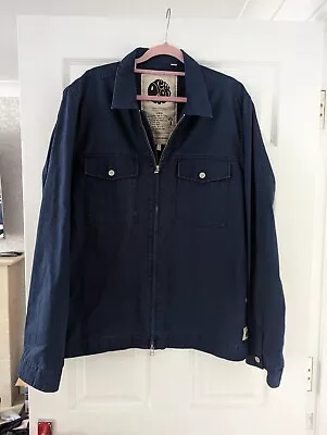 PRETTY GREEN LIAM GALLAGHER FIELD OVER SHIRT LARGE L Blue Navy • £34.99