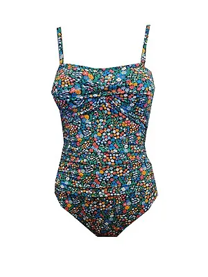 Ladies Ex Marks And Spencer Floral Swimming Costume Bandeau Swimsuit M&s • £12.99