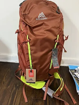 Gregory Targhee 24FT Backpack Unisex Medium/Large Carry Skis Rust/neon MSRP $199 • $64.50