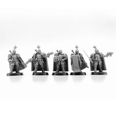 5Pcs 28mm Feudal Guard Male Higher Officers Resin Model Miniature Soldier Figure • $15.90