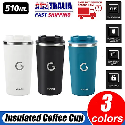 $27.99 • Buy Insulated Coffee Mug Vacuum Travel Cups Thermal Stainless Steel Flask Thermos