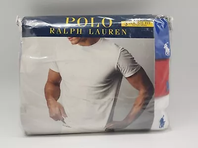 POLO RALPH LAUREN Big & Tall Classic Fit Crew Neck 3 Pack T Shirts Assrtd Colors • $44.95