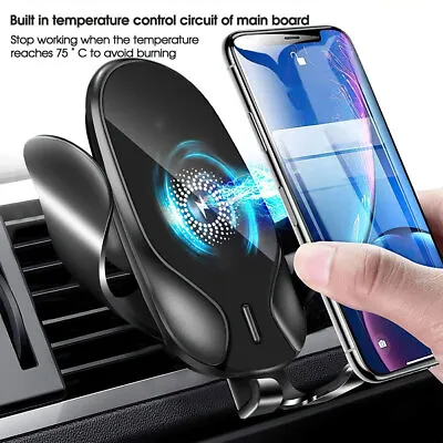 $16.89 • Buy 15W Qi Wireless Car Charger Fast Charging Mount Phone Holder Automatic Clamping