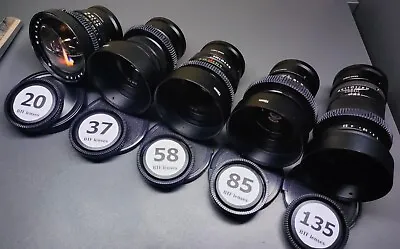 ANAMORPHIC Oval Bokeh SET 20 37 58 85 135 Helios SOVIET LENSES Cine Mod Sony E • $1999