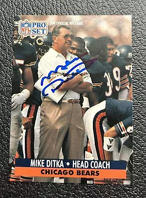 Mike Ditka Autographed  Signed 1990 NFL Pro Set Card  Auto BEARS HOF • $44.95
