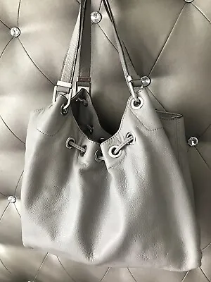 Michael Kors Grey Soft Leather Large Tote Shoulder Bag 14”-12”-5” • $65