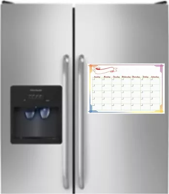 17  X 11  Monthly Dry Erase Magnetic Refrigerator Calendar Message Color  • $12.42