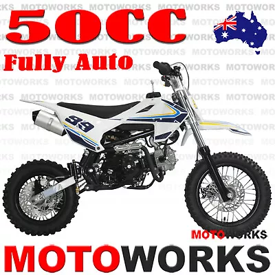 50cc Fully Auto Electric Start Dirt Trail PIT Bike Motor 2 Wheels Junior Bike BU • $849