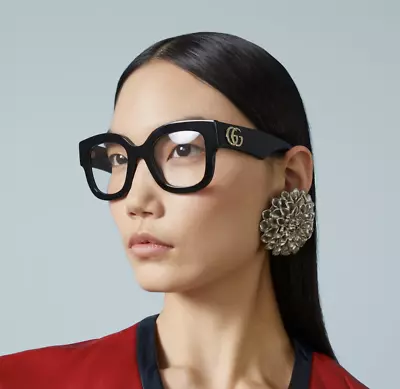 NEW Gucci GG1423o-001 Black Black Eyeglasses • $291.06