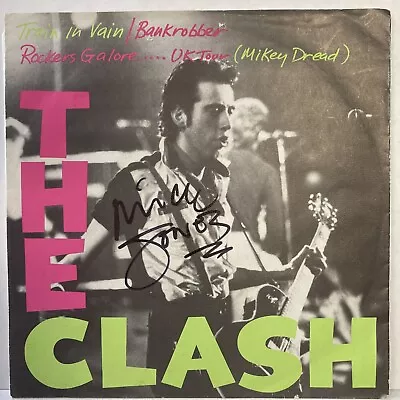 The Clash - Train In Vain 7” Germany Mikey Dread  Rockers Signed Mick Jones CBS • $329.99