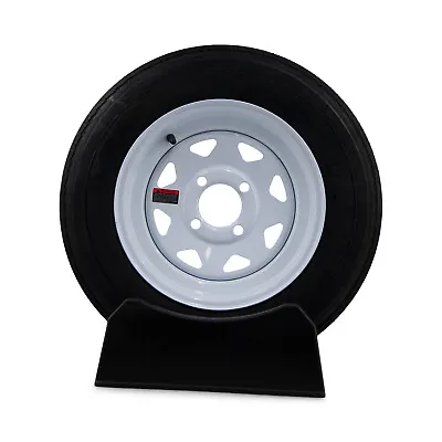 $99.14 • Buy Eco-Trail ST 5.30-12 Load Range C Trailer Tire On White Painted 4 Bolt Wheel