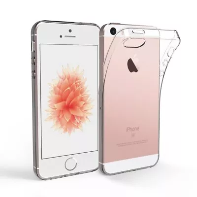 Ultra Thin Case For IPhone SE 2016 / 5 / 5S / 5c Gel TPU Cover Clear Soft Back • £1.50