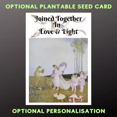 Handfasting Card  Love Light Optional Seeded Personalisation Fairy Pagan Wiccan • £2.99
