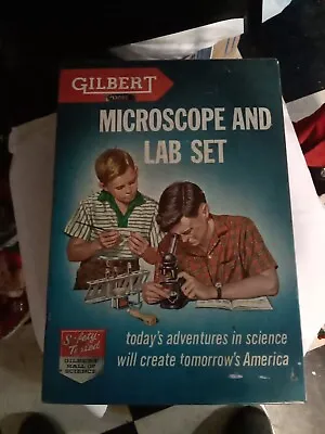 Vintage Gilbert Chemistry Microscope And Lab Set Metal Case Not Complete • $30