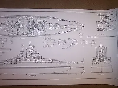 USS NEVADA BB36 1942 Arrg. Ship Model Boat Plans  • $18.99