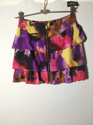 $16.78 • Buy Forever New Womens Multicolour Silk Tiered Mini Skirt Size 6 W24 Inch