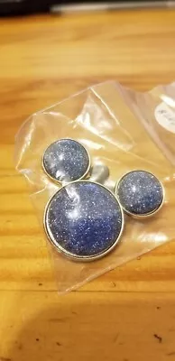 3 Disney Pin - Glitter Mickey Head Ears Icon - Blue & Pink & Fuschia Calcite • $14.99