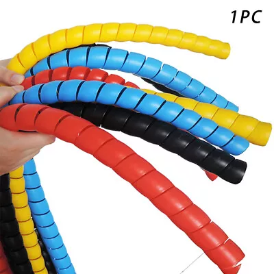£5.80 • Buy 2m Spiral Cable Wire Cord Wrap Protector Winder 8mm Line Organizer Tool