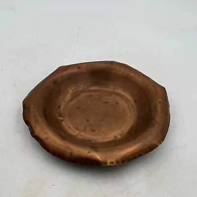 VTG Farmhouse Hammered Copper Bowl Ashtray Plate Plant Stand Tray 8” Unsigned • $17.95