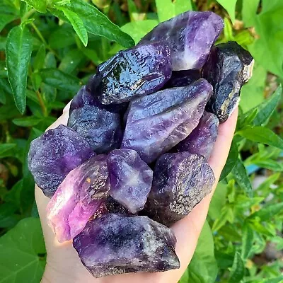 Raw Rough Purple Fluorite Crystal Stone Large Chunks Healing Reiki Mineral Rocks • $6.99