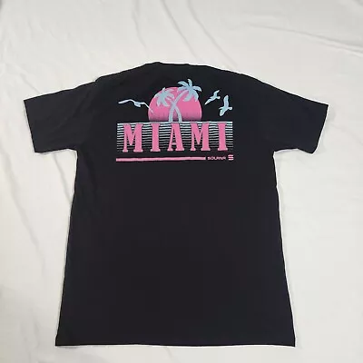 Solana Miami Beach T-Shirt Men's XL Black Cotton Short Sleeve Graphic Crypto Tee • $12.59