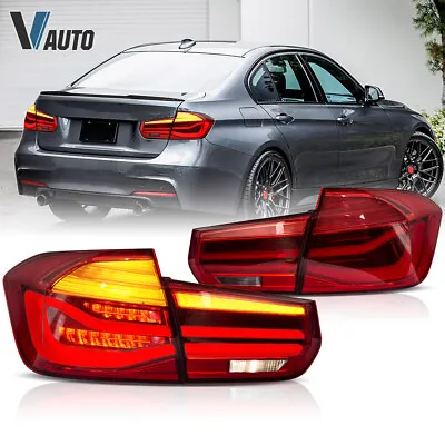VLAND LED Tail Lights For 2012-2018 BMW M3/3 Series Sedan F30 F35 Red Lens A Set • $180