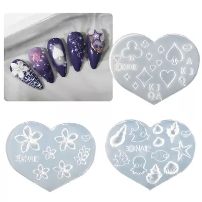 Silicone Stamping Nail Art Molds 3D Silicone Stamp Polish Resin Cute UV Gel Mold • $13.86