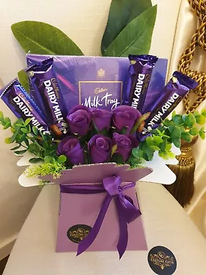 Stunning Chocolate Bouquet Cadburys Milk Tray Purple Gift Hamper  • £24.99