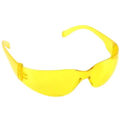 £6.26 • Buy YELLOW SAFETY GLASSES Anti Scratch Fog Wrap Around Lens UV Filter PPE Spectacles