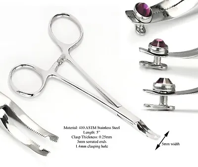 Micro Dermal Thinnest Anchor Holder Steel Body Piercing 5.5  1.2mm Hole Tool • $13.18