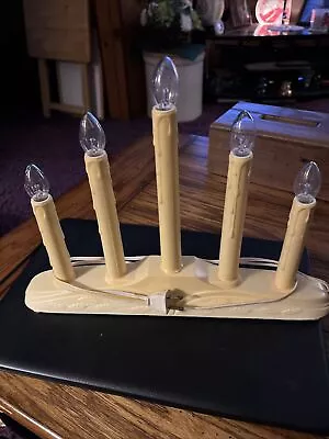 Vintage 5 Light Window Candle Electric Plastic Drip Candelabra • $10.99