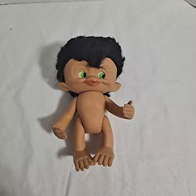 Unica Belgium 1965 Troll Monkey Doll Rooted Black Hair • $29.99
