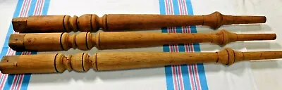 Antique ~ Salvage ~ 3 Oak Turned & Tapered Spindles ~ Salvage 30  Long     #2086 • $29.99