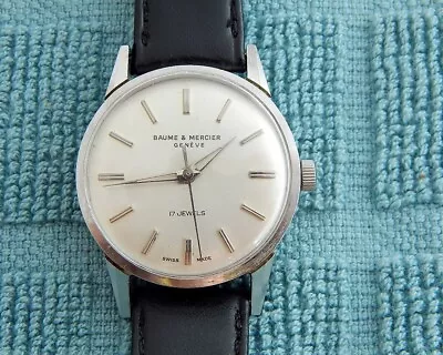 Vintage Baume & Mercier Silver Dial Stainless Steel 31.8mm Case Manual Serviced • $260