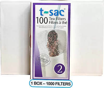 Modern Tea Filter Bags Disposable Tea Infuser Size 2 Box Of 1000 Filters - He • $71.99