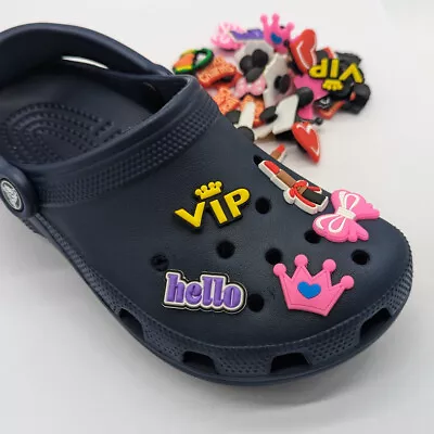 Girls Pink Pretty Croc Clogs Shoe Charms Jibbitz UK Money Queen • £3.19