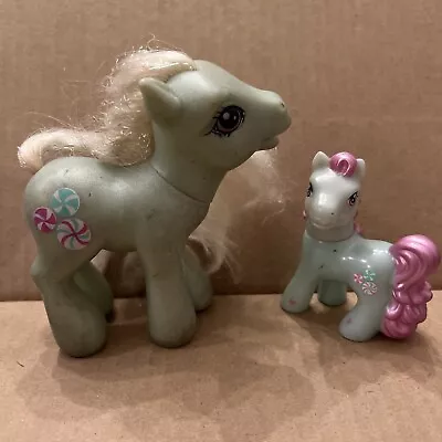 2002 My Little Pony Minty Peppermint Swirl  & 2006 Baby Minty Peppermint Swirl • $12.50