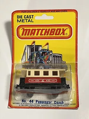 1980 Matchbox No. 44 Passenger Coach Train Never Opened • $15