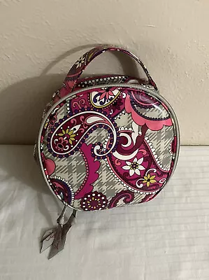 Vera Bradley PAISLEY MEETS PLAID HATBOX Cosmetic Travel Case Bag • $29.99