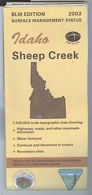 USGS BLM Edition Topographic Map Idaho SHEEP CREEK - 2002 - Surface - • $24