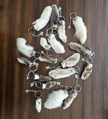 Real Rabbits Foot Key Chain With Charm Lucky • $5