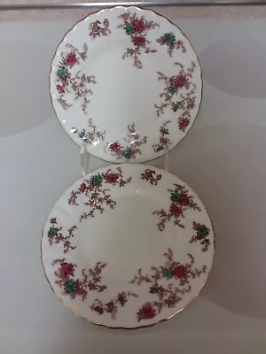 Set Of 4 Minton Ancestral S-376 Bone China Bread Plates Wreath Backstamp 6 1/4  • $32