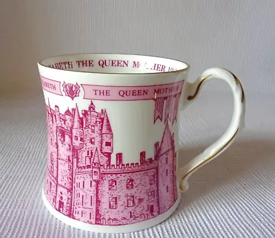 PUICE COALPORT MUG - QUEEN MOTHER'S 80th BIRTHDAY - GOOD CONDITION • £5.99