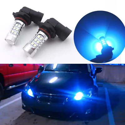 Ice Blue 9005 HB3 High Power 27-3528-SMD LED Bulbs For Car Daytime Runing Lights • $13.29