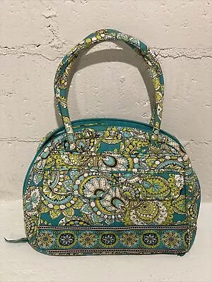 Vera Bradley Bowler Shoulder-Bag Green Teal Purse GUC • $17.99