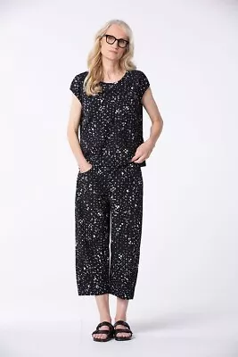 £39.99 • Buy OSKA Refia Wash Black Brown Cream Pois Print Crop Wide Leg Trousers UK16-18 £199