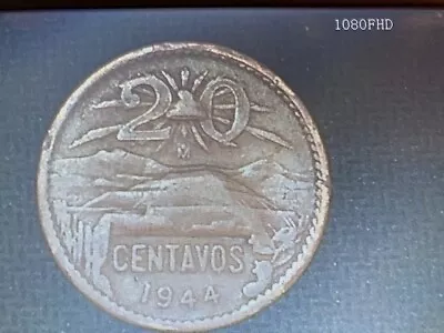 1944 Mexico ~ 20 Centavos Coin ~ Rare In Good Condition  • $5