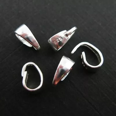 Solid Sterling Silver Bail For Jewelry Making 8.5mm (5pcs) • $12.75