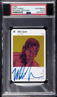 Mike Tyson Signed Boxing Playing Card PSA Authentic Auto • $145