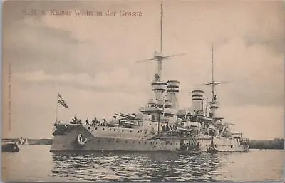 Postcard Ship SMS Kaiser Wilhelm Der Grosse  • $20.01